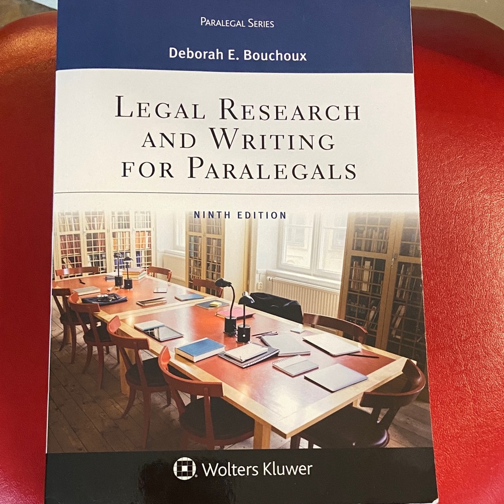 Legal Research and Writing for Paralegals Book